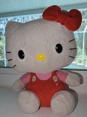 Hello Kitty Plush Lot of 2 Sanrio – Red & Pink Outfits Used/Loved Pair